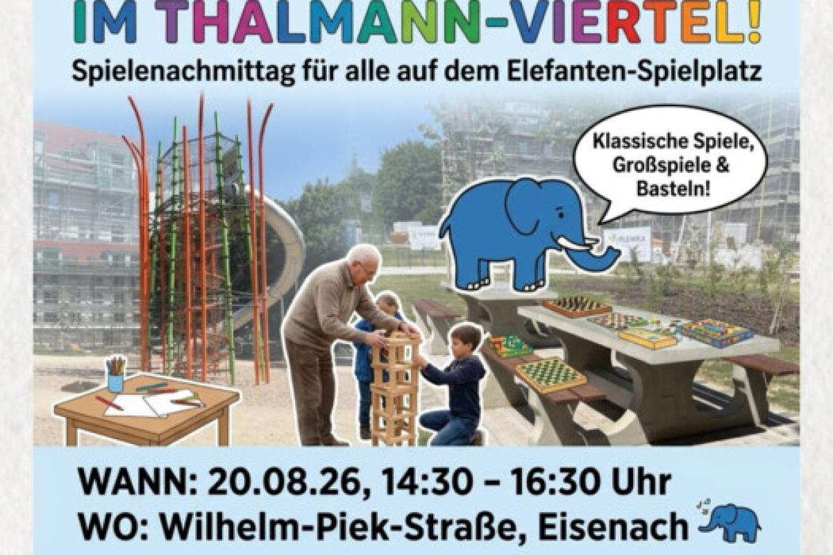 Bild zur Veranstaltung: Generationsübergreifender Spielenachmittag auf dem Elefanten-Spielplatz in Eisenach